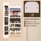 Miu B Wall-Mounted Organizer for kids junior Jewelry Cabinet with Full-Length Stand, Metal Brush Decor, Earring Door Frameless & Lite Mirrors